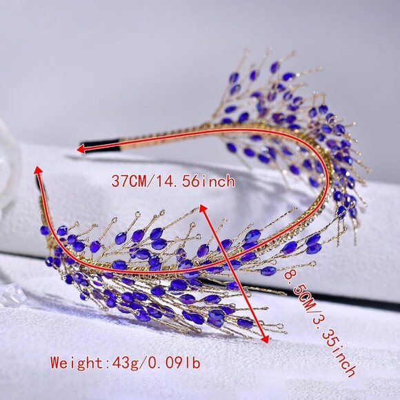 Rhinestone Headband Women Crystal Hair Accessories for Weddings Prom main image 6